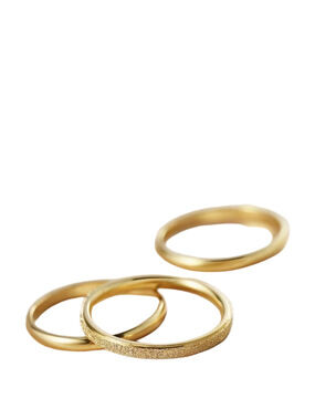 Classic Gold Fashion Jewelry Stacking Rings - Golden Color Size 10 New